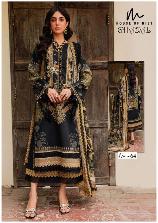 Ghazal Pakistani Designer Pure Cotton Printed Shalwar Suit