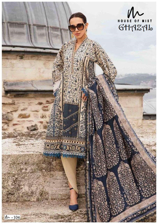 Ghazal Pakistani Designer Pure Cotton Printed Shalwar Suit