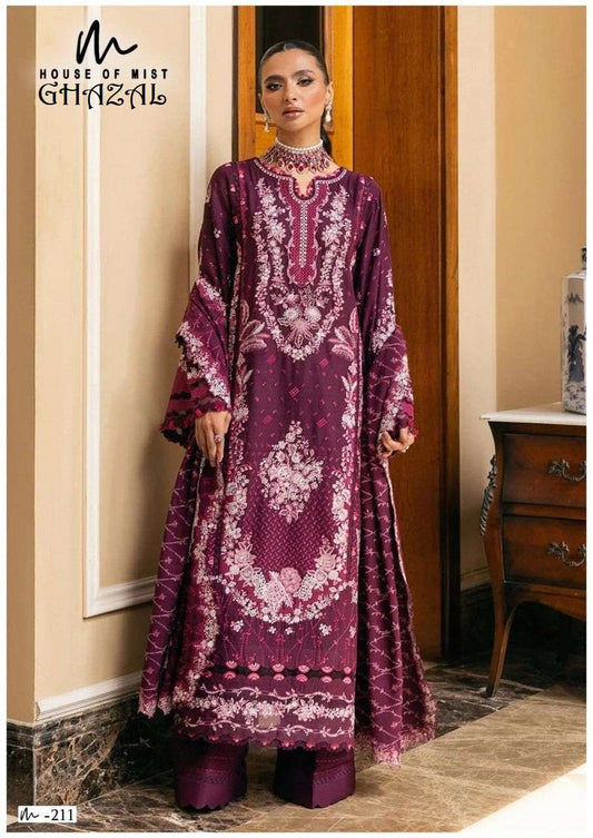 Ghazal Pakistani Designer Pure Cotton Printed Shalwar Suit