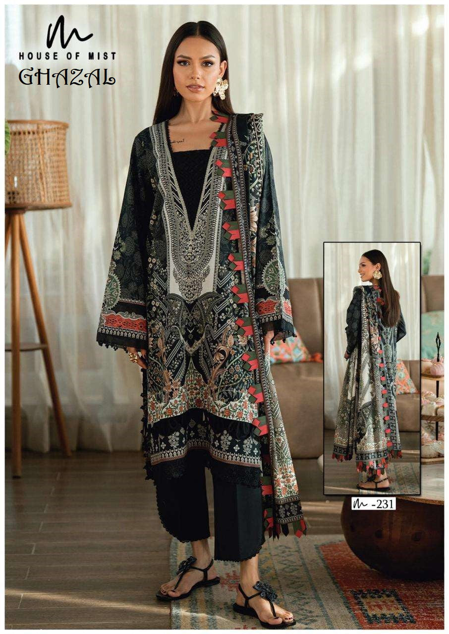 Ghazal Pakistani Designer Pure Cotton Printed Shalwar Suit