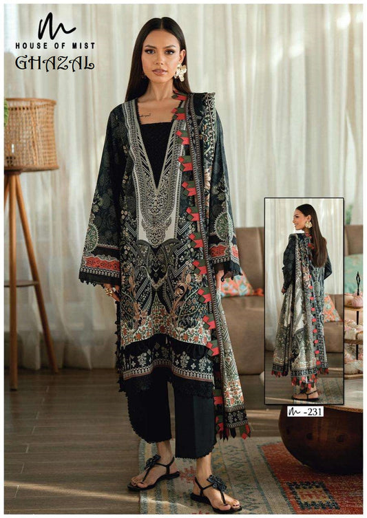 Ghazal Pakistani Designer Pure Cotton Printed Shalwar Suit