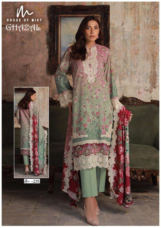 Ghazal Pakistani Designer Pure Cotton Printed Shalwar Suit