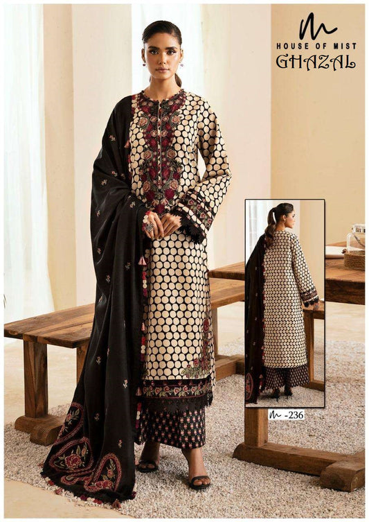 Ghazal Pakistani Designer Pure Cotton Printed Shalwar Suit