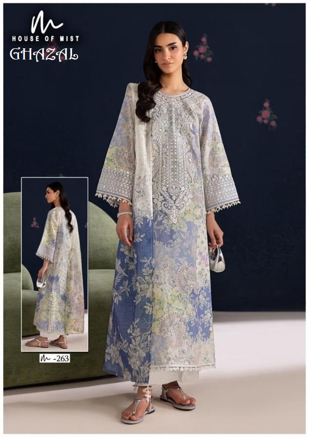Ghazal Pakistani Designer Pure Cotton Printed Shalwar Suit