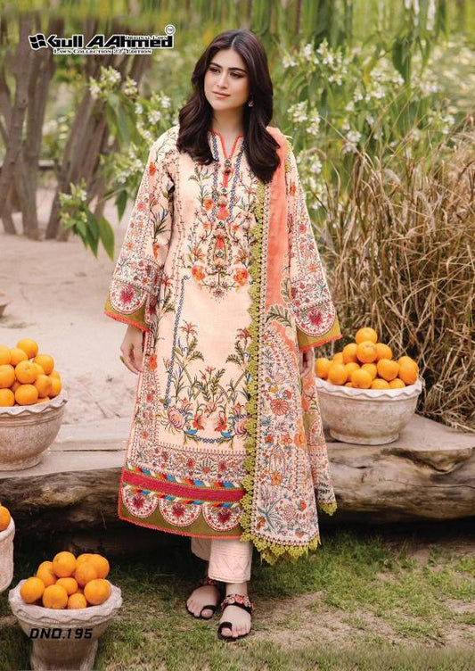 Gul Ahmed Pakistani Designer Pure Lawn Printed Suit