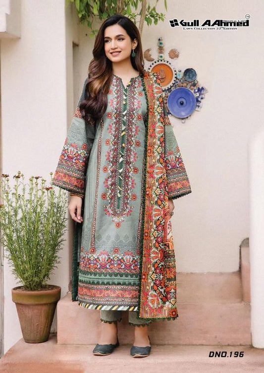 Gul Ahmed Pakistani Designer Pure Lawn Printed Suit