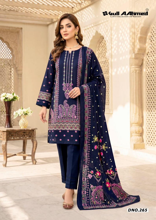 Gul Ahmed Pakistani Designer Pure Lawn Printed Suit