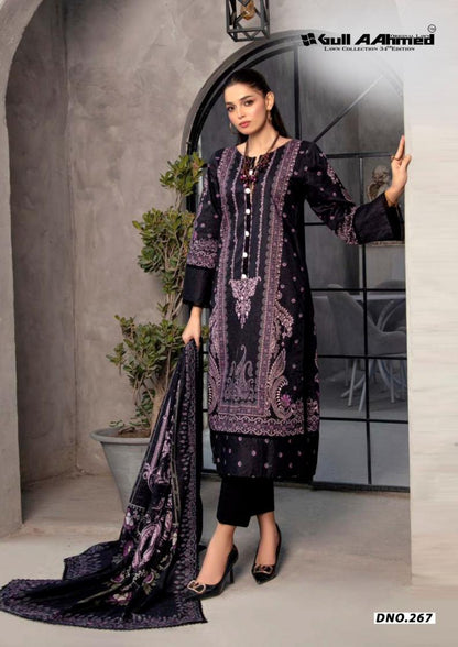 Gul Ahmed Pakistani Designer Pure Lawn Printed Suit