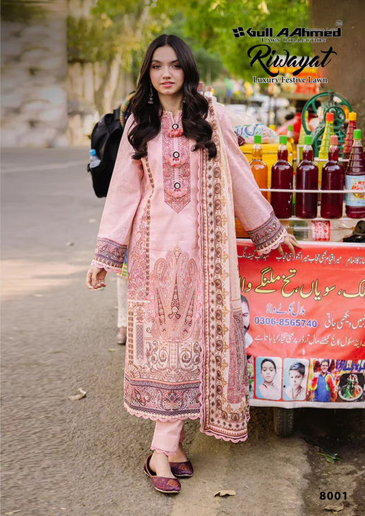 Gul Ahmed Pakistani Designer Pure Lawn Printed Suit