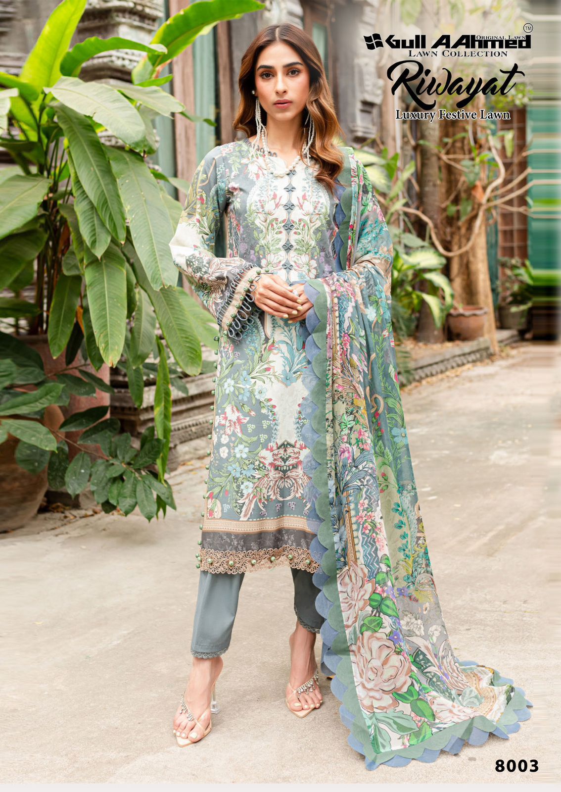 Gul Ahmed Pakistani Designer Pure Lawn Printed Suit