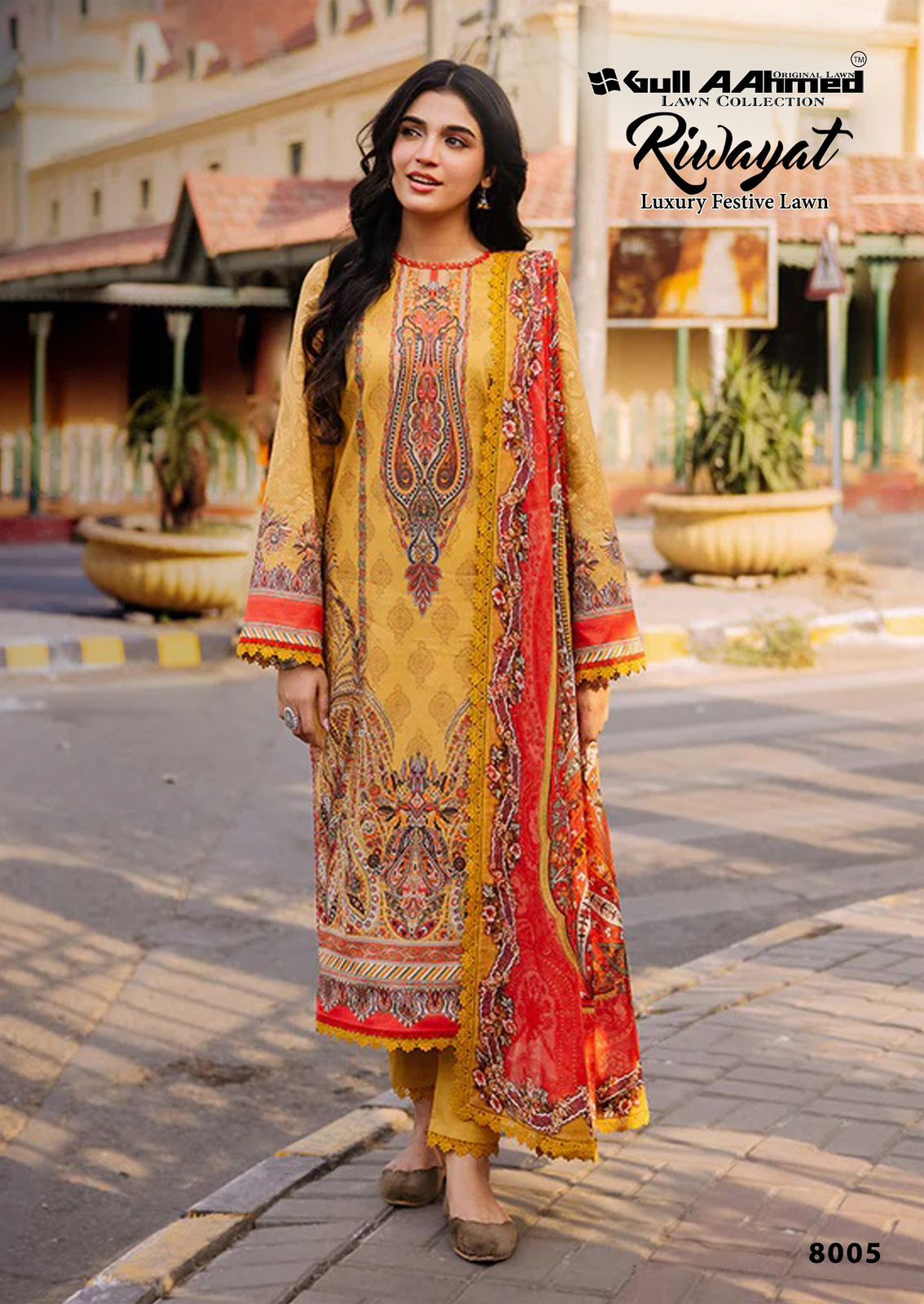 Gul Ahmed Pakistani Designer Pure Lawn Printed Suit