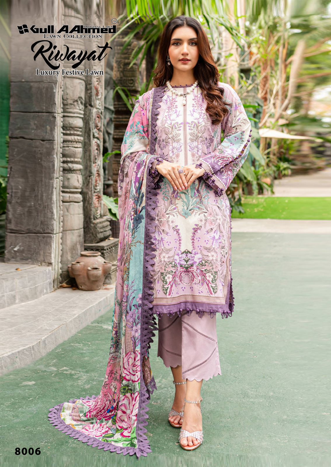 Gul Ahmed Pakistani Designer Pure Lawn Printed Suit