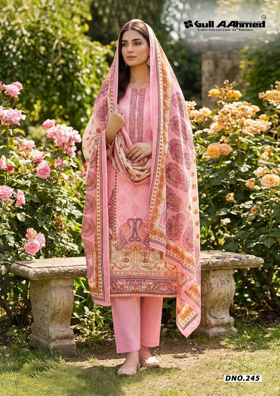 Gul Ahmed Pakistani Designer Pure Lawn Printed Suit