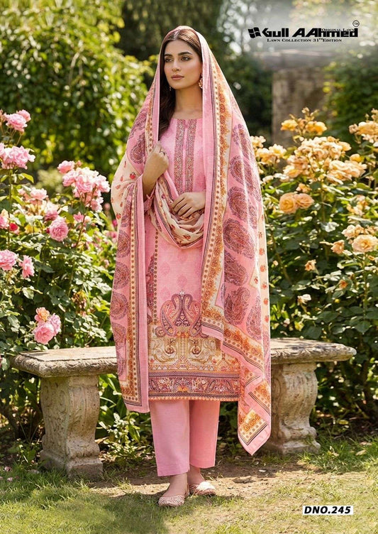 Gul Ahmed Pakistani Designer Pure Lawn Printed Suit