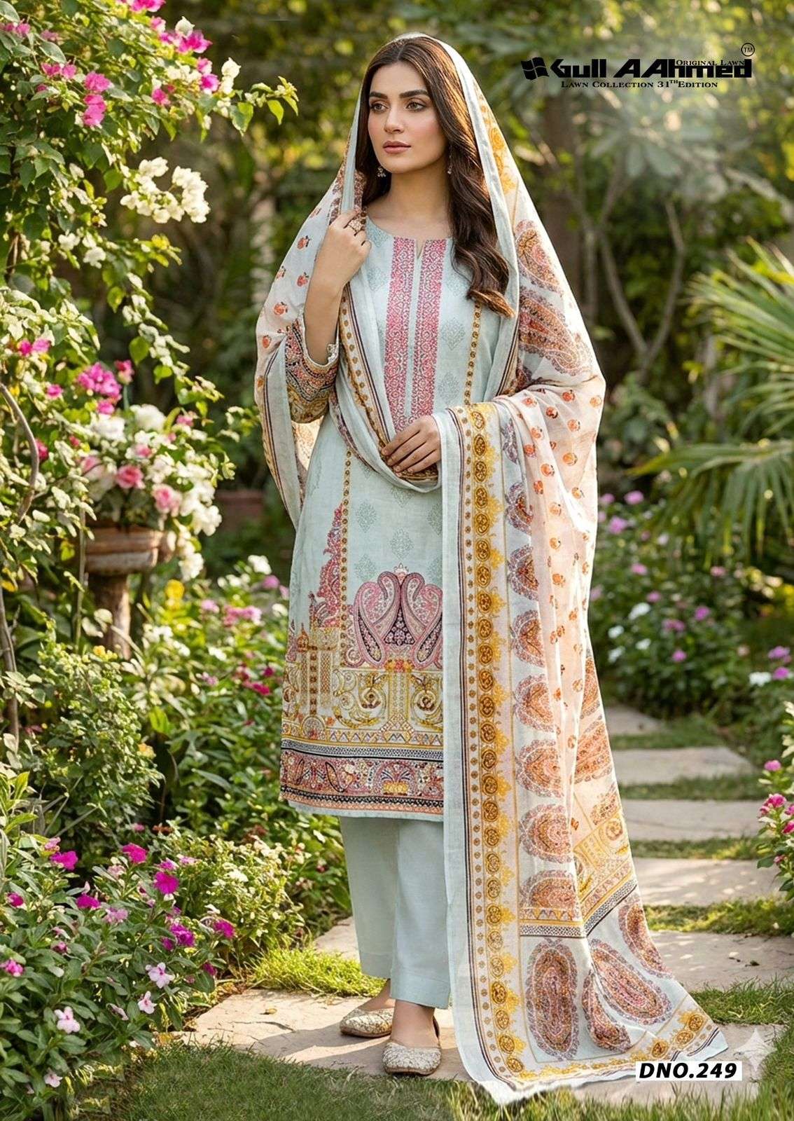 Gul Ahmed Pakistani Designer Pure Lawn Printed Suit