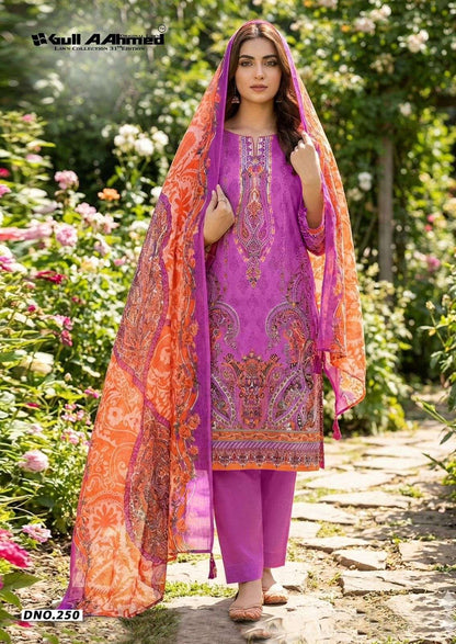 Gul Ahmed Pakistani Designer Pure Lawn Printed Suit