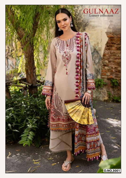 Gulnaaz Pakistani Designer Pure Cotton Printed Shalwar Suit