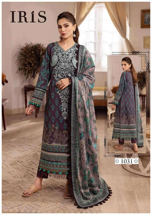 Iris Pakistani Designer Pure Cotton Printed Shalwar Suit