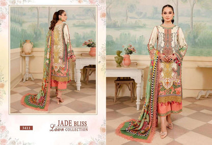 Bliss Pakistani Designer Hit Embroidered Lawn Suit