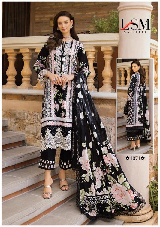 Lsm Galleria Pakistani Designer Lawn Cotton Printed Suit