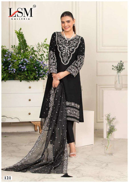 Lsm Galleria Pakistani Designer Lawn Cotton Printed Suit