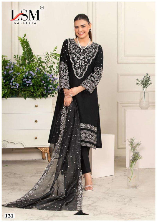 Lsm Galleria Pakistani Designer Lawn Cotton Printed Suit