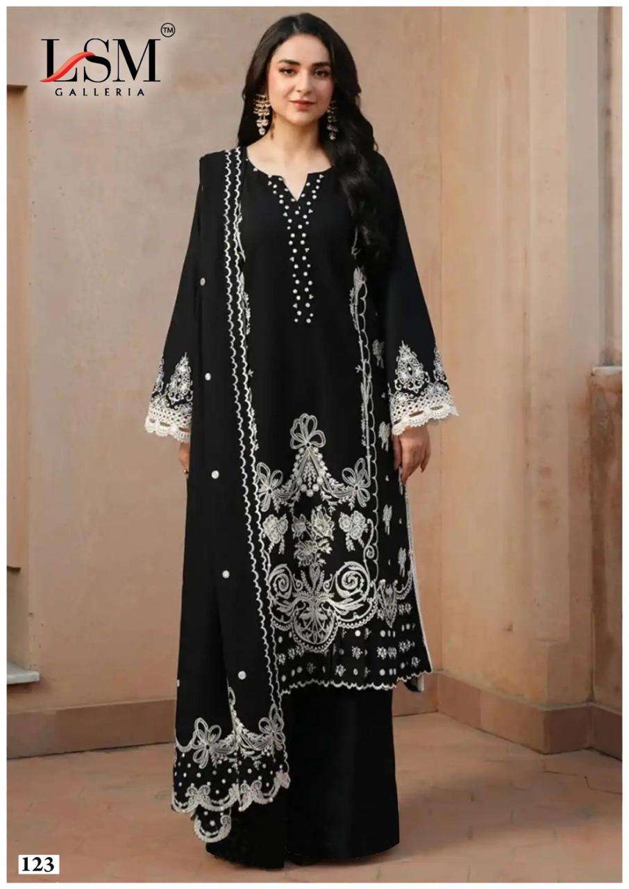 Lsm Galleria Pakistani Designer Lawn Cotton Printed Suit