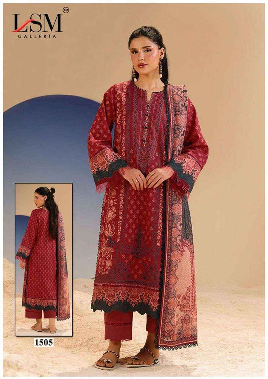 Lsm Galleria Pakistani Designer Lawn Cotton Printed Suit
