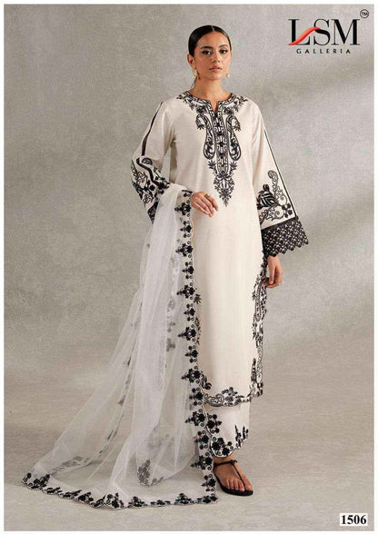 Lsm Galleria Pakistani Designer Lawn Cotton Printed Suit