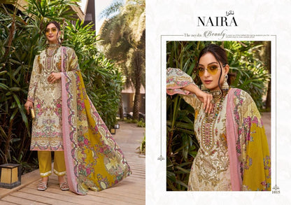 Naira Pakistani Designer Pure Cotton Embroidered Lawn Suit