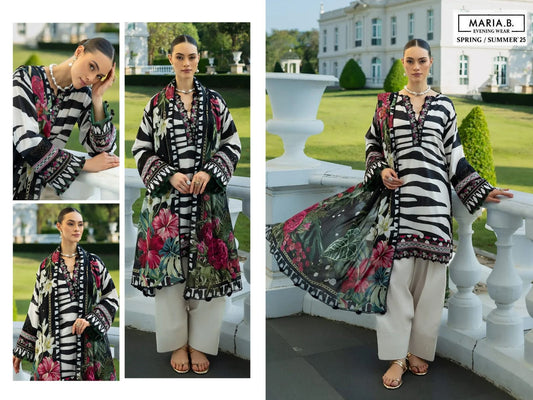 Maria B Pakistani Designer Stylish Hit Embroidered Lawn Suit