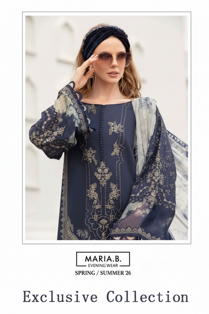 Maria B Pakistani Designer Stylish Hit Embroidered Lawn Suit