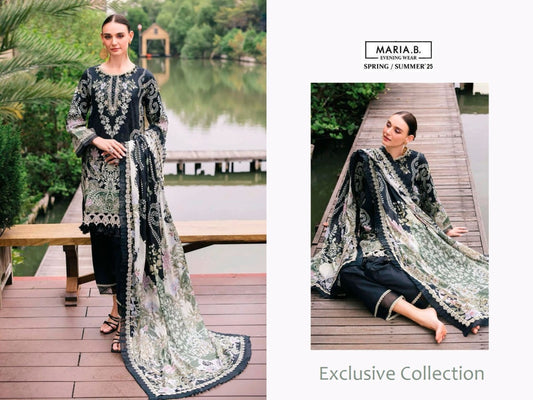 Maria B Pakistani Designer Stylish Hit Embroidered Lawn Suit