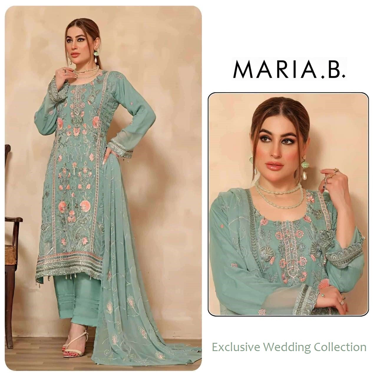 Maria B Pakistani Designer Hit Wedding & Party Wear Dress