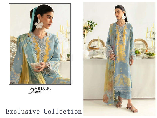 Maria B Pakistani Designer Exclusive Embroidered Lawn Suit