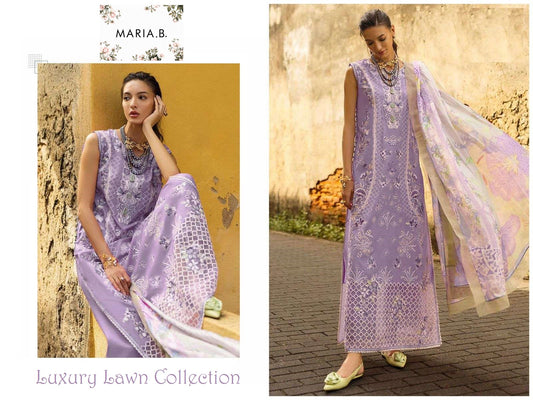 Maria B Pakistani Designer Luxury Embroidered Lawn Suit - AliShaif