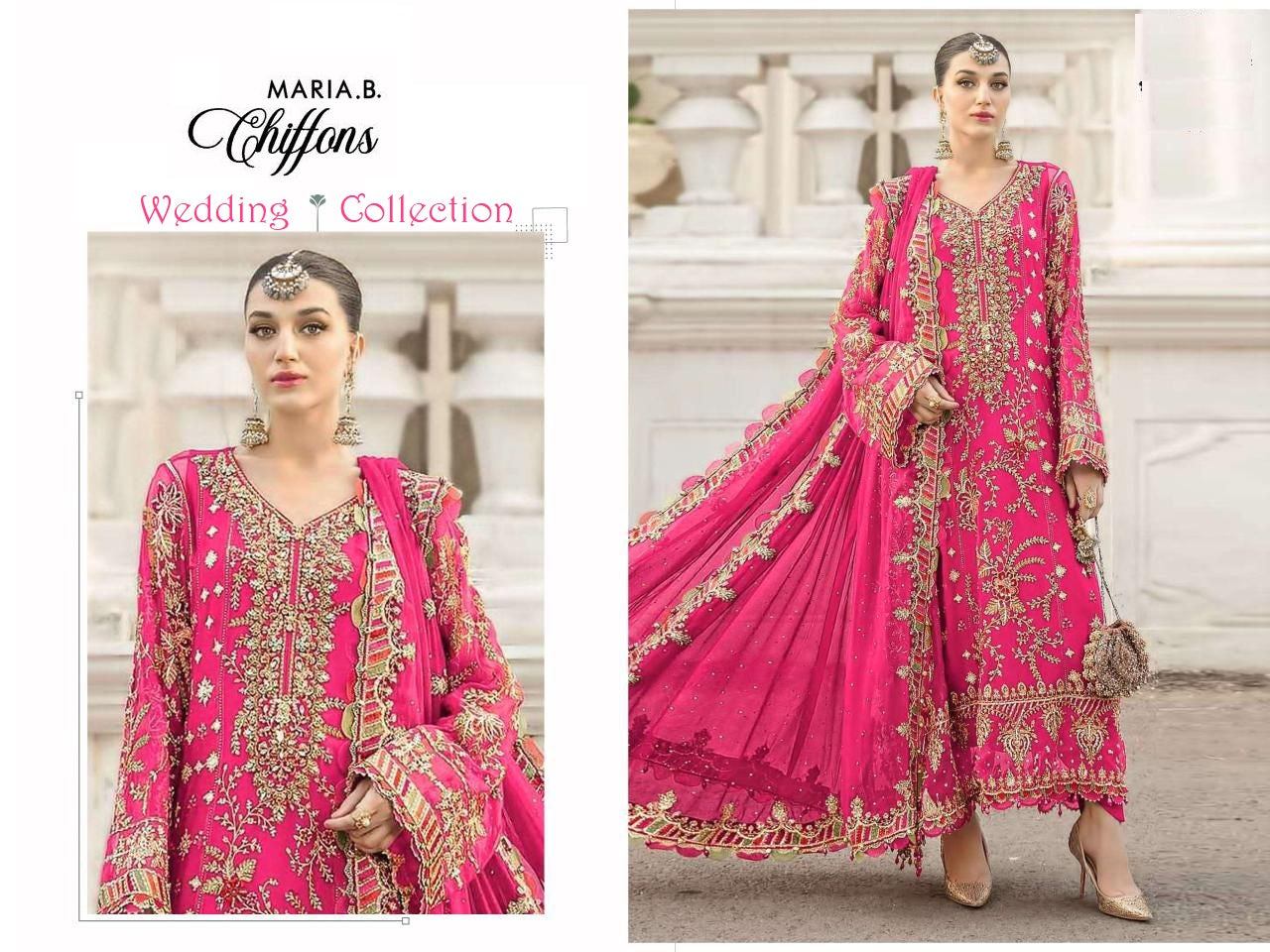 Maria B Pakistani Designer Brides Hit Wedding & Party Wear Dress - AliShaif