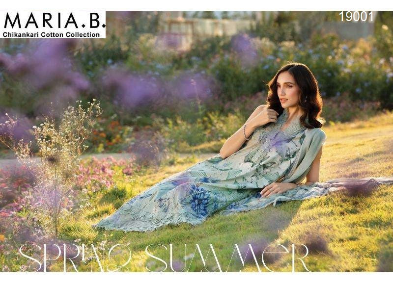 Maria B Pakistani Designer Luxury Pure Cotton Embroidered Lawn Suit