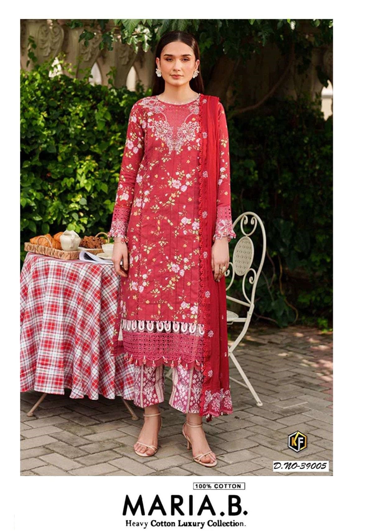 Maria B Pakistani Designer Pure Cotton Lawn Printed Suit - AliShaif