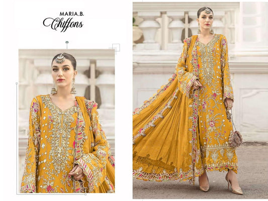 Maria B Pakistani Designer Chiffons Hit Wedding & Party Wear Dress