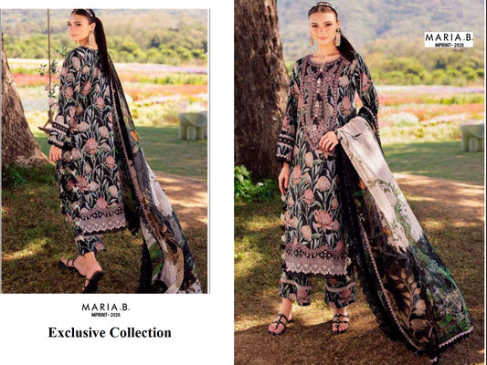 Maria B Mprint Pakistani Designer Stylish Embroidered Lawn Suit