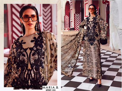 Maria B Mprint Pakistani Designer Stylish Embroidered Lawn Suit
