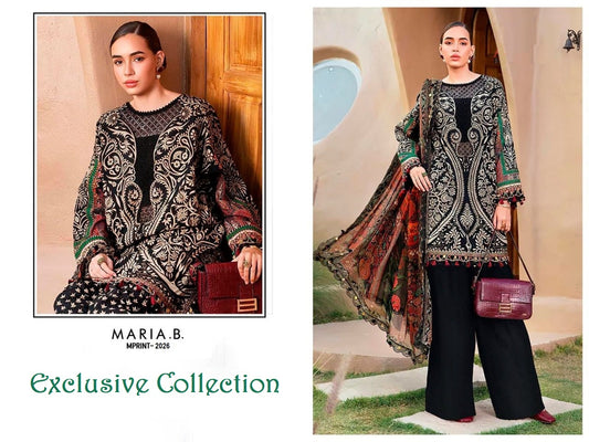 Maria B Mprints Pakistani Designer Stylish Embroidered Lawn Suit