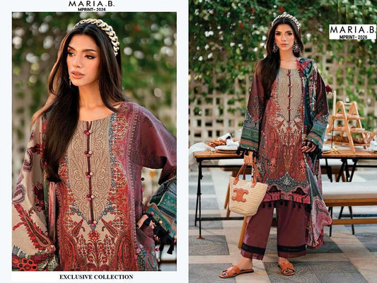 Maria B Mprint Pakistani Designer Stylish Embroidered Lawn Suit