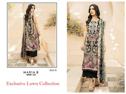 Maria B Mprints Pakistani Designer Stylish Embroidered Lawn Suit - AliShaif