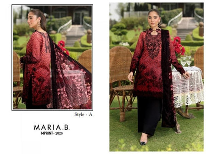 Maria B Mprints Pakistani Designer Stylish Embroidered Lawn Suit