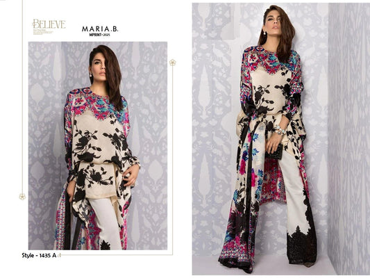 Maria B Mprint Pakistani Designer Stylish Hit Embroidered Lawn Suit
