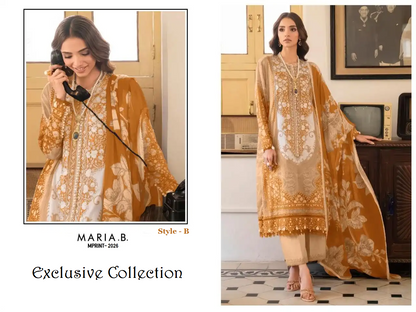 Maria B Mprints Pakistani Designer Super Hit Embroidered Lawn Suit