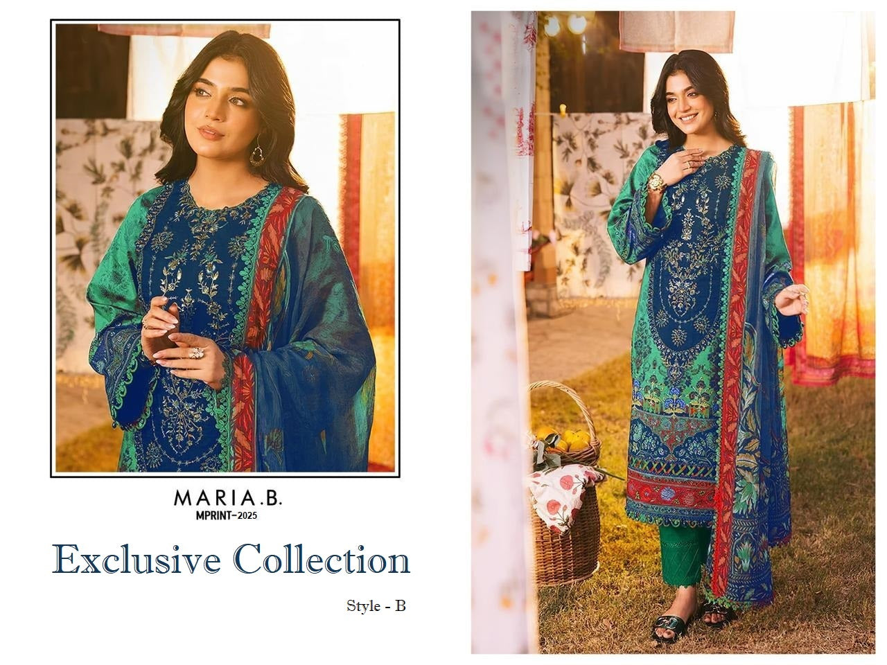 Maria B Mprint Pakistani Designer Hit Embroidered Lawn Suit