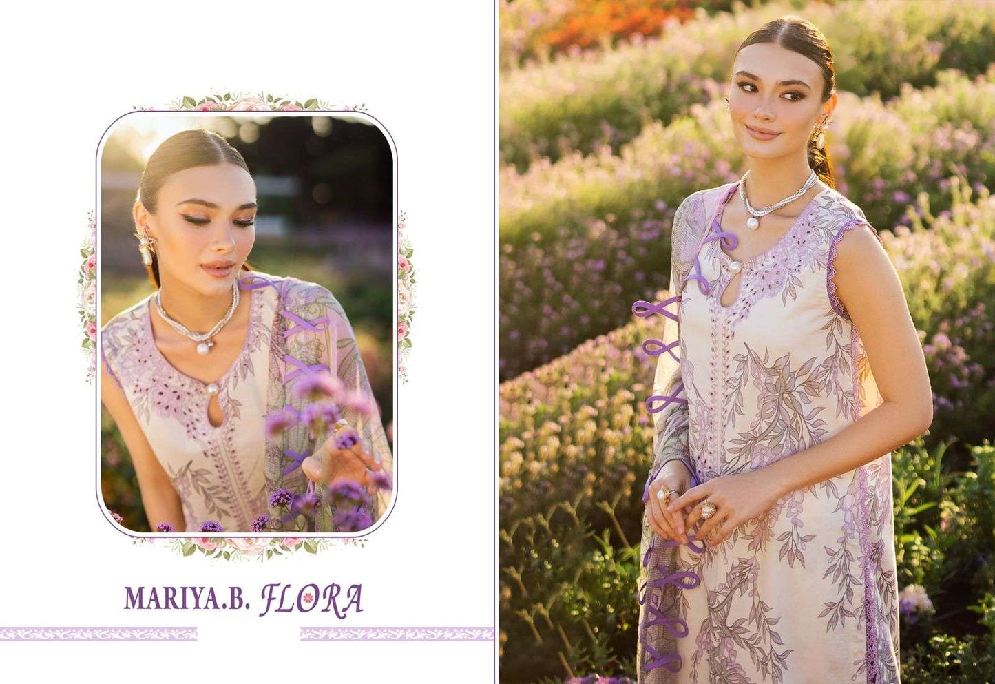Mariya B Flora Pakistani Designer Exclusive Embroidered Lawn Suit